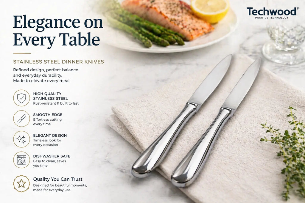 Set of 2 dinner knives Krystal Distribution