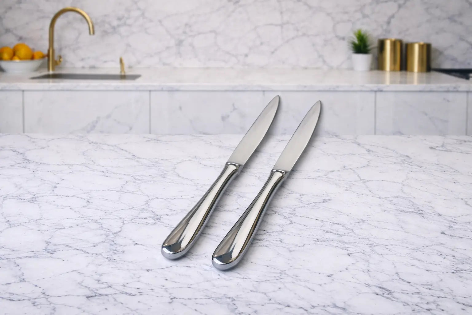 Set of 2 dinner knives Krystal Distribution