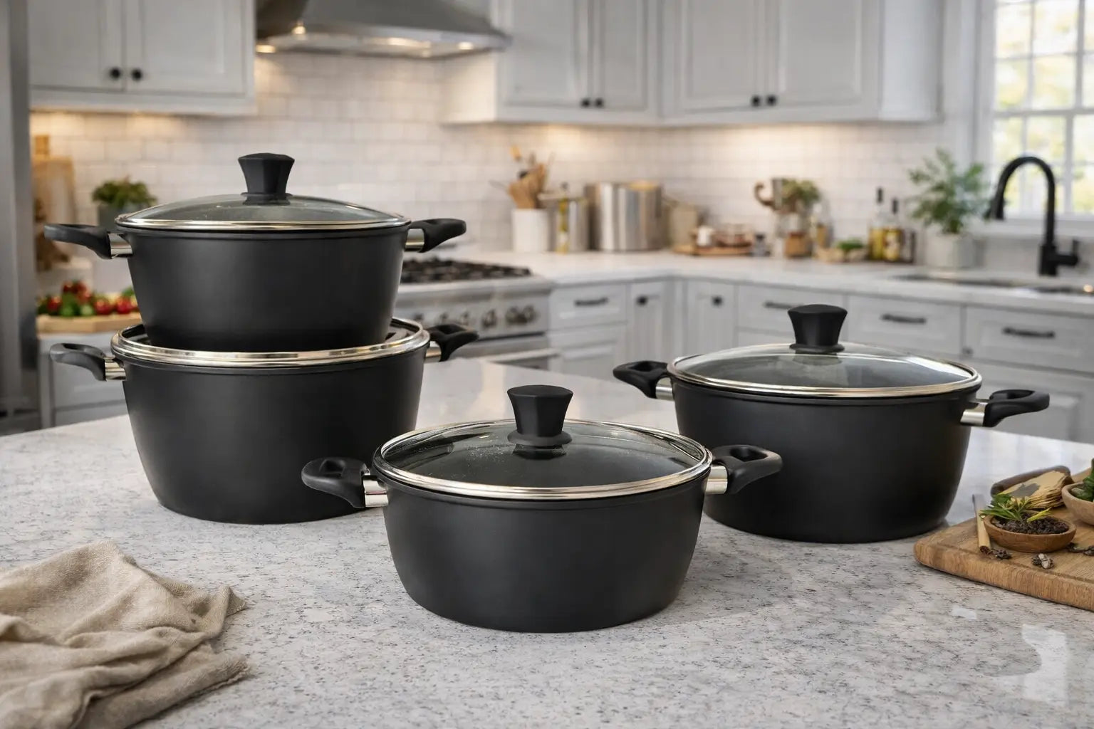 Kaiser Koch Set of 4 Aluminum Cast Stockpots Krystal Distribution