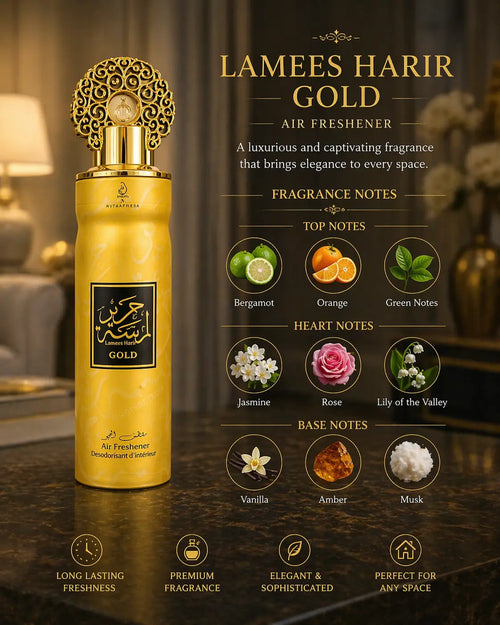 Lattafa Malikat Al Hub Gold Air Freshener 300ml Krystal Distribution