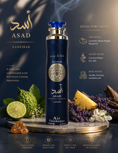 Lattafa Asad Air Freshener 300ml Krystal Distribution