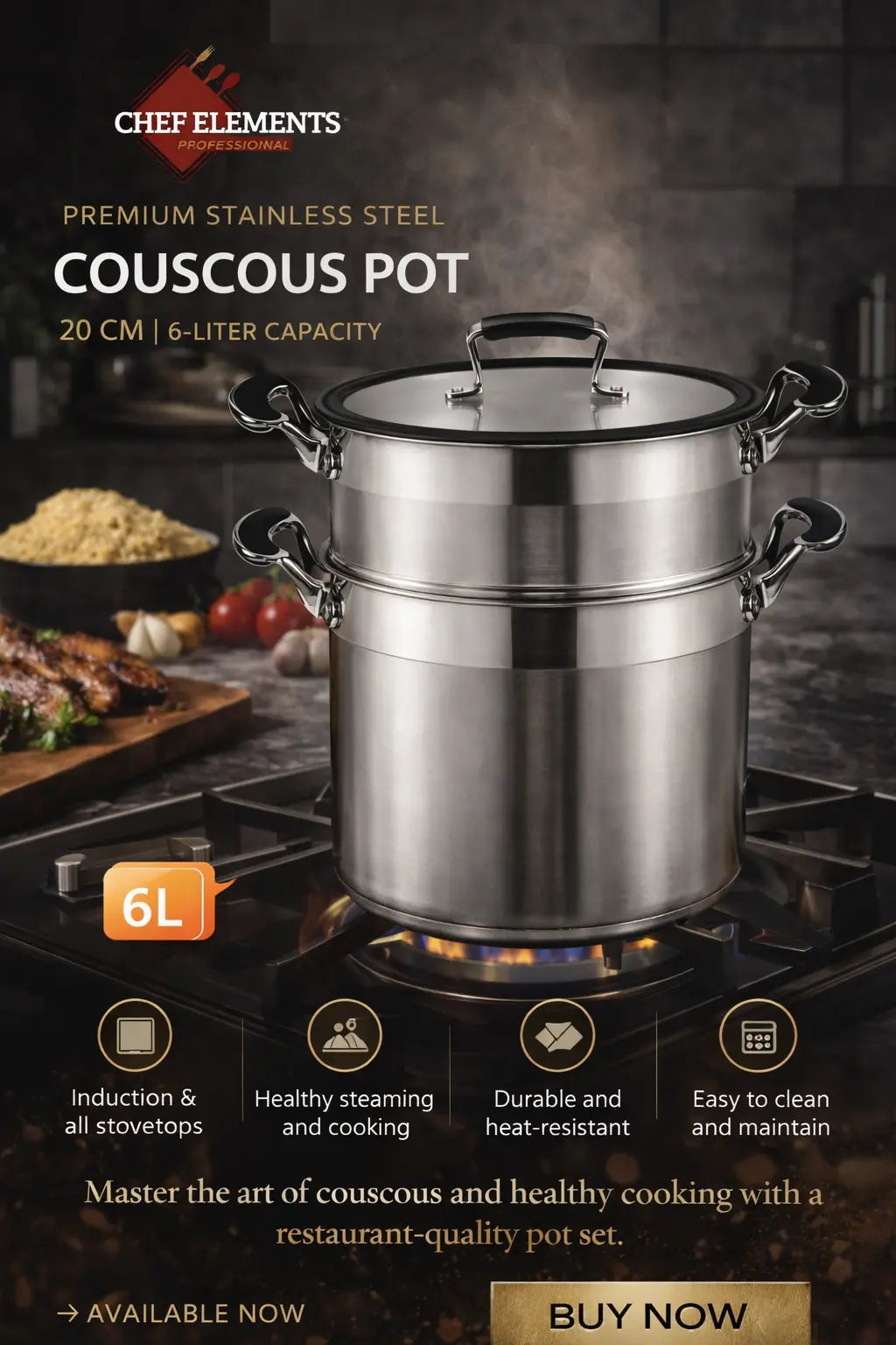 Chef Elements Couscous Pot Krystal Distribution