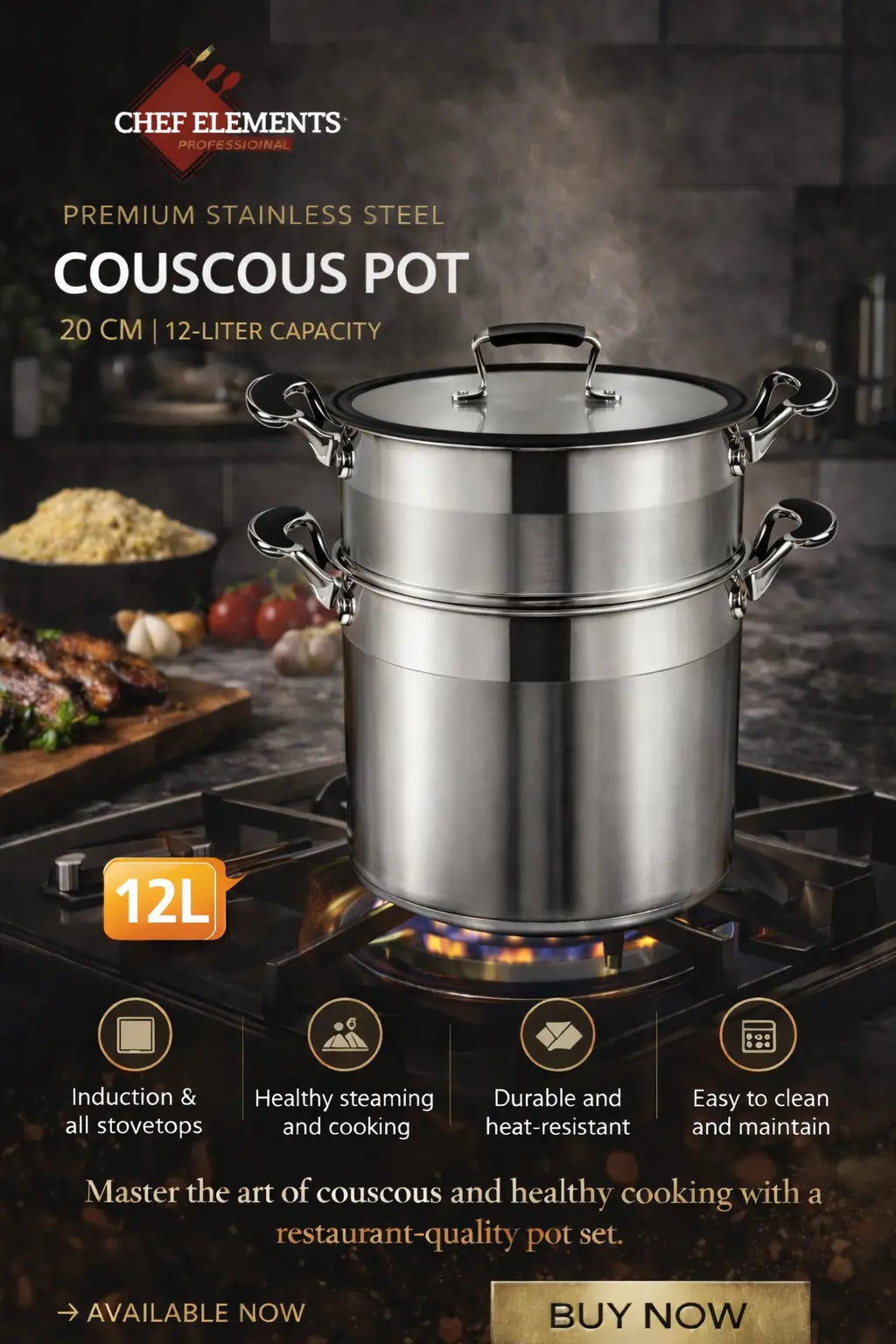 Chef Elements Couscous Pot Krystal Distribution