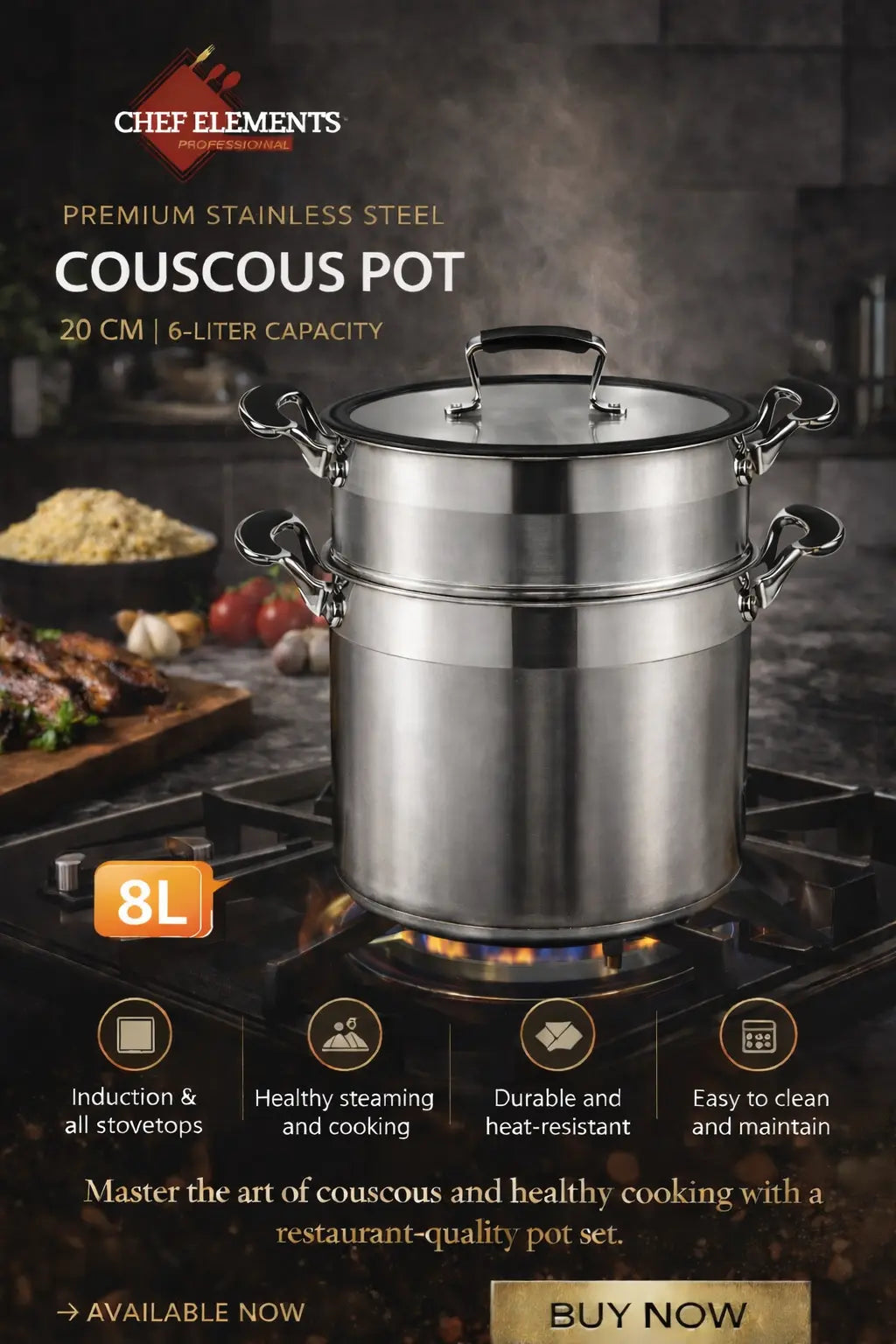 Chef Elements Couscous Pot Krystal Distribution