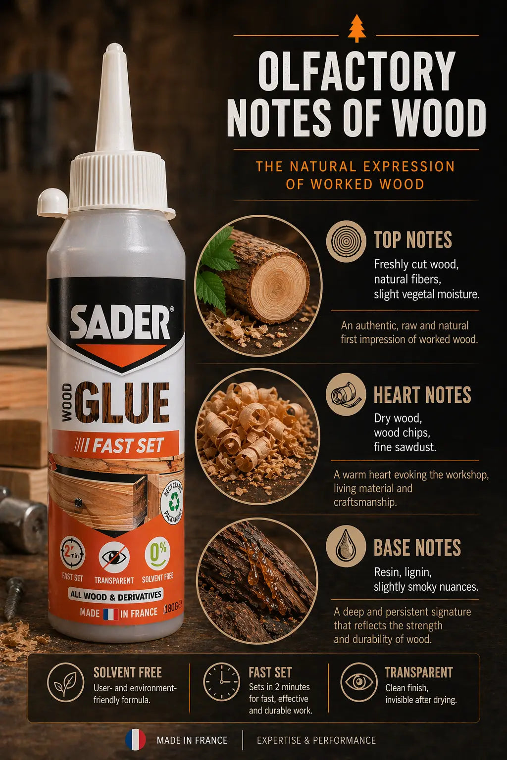 SADER Wood Glue Rapide Krystal Distribution