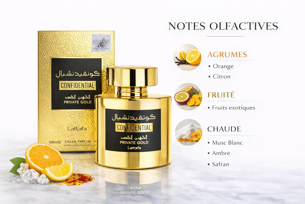Lattafa Confidential Private Gold Krystal Distribution