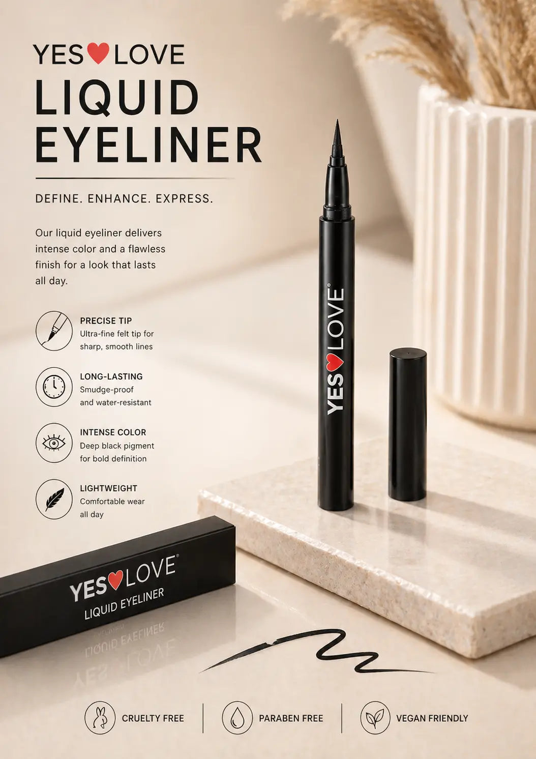 Yes Love Liquid Eyeliner Pen Krystal Distribution