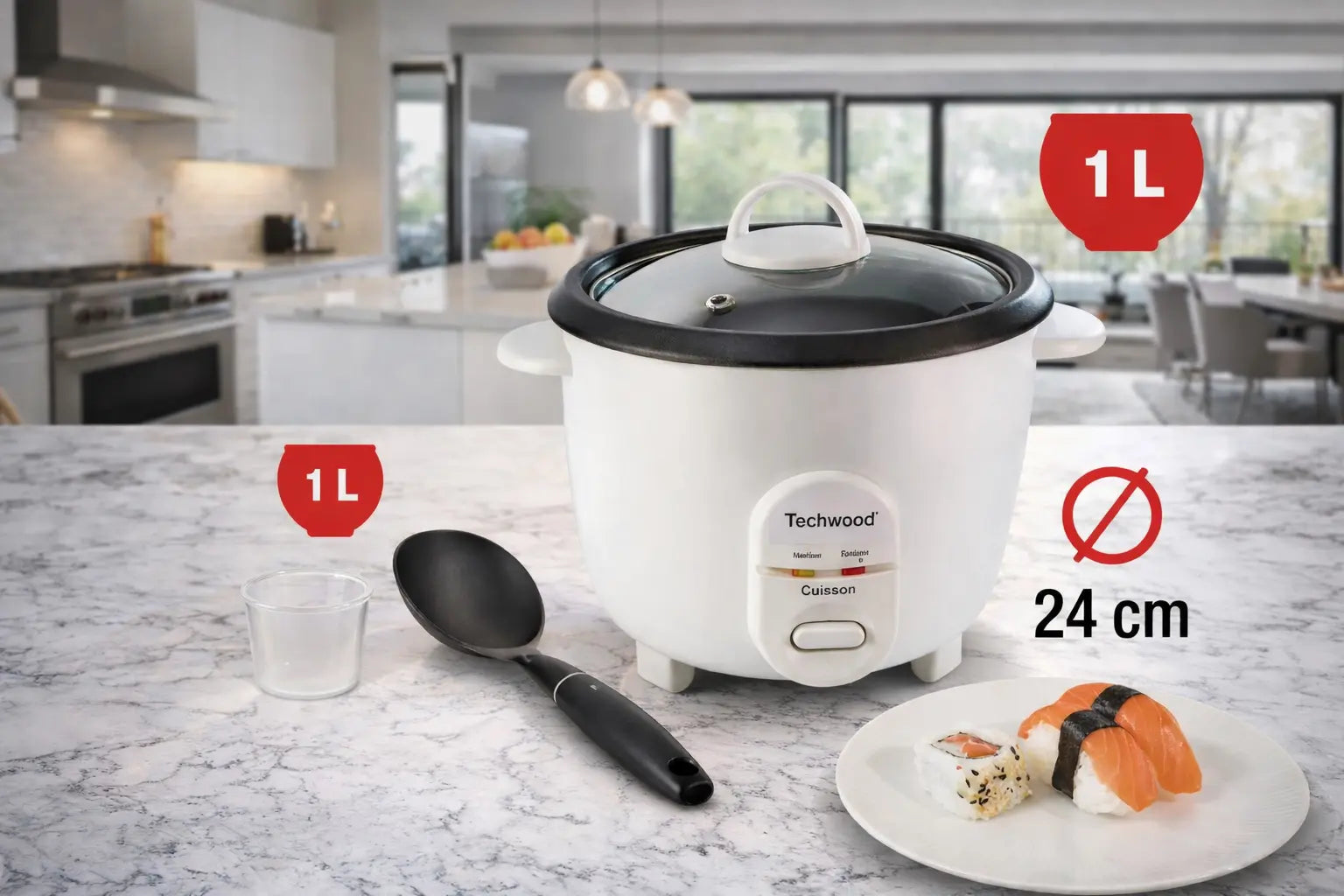 Techwood Rice Cooker (1L) Krystal Distribution