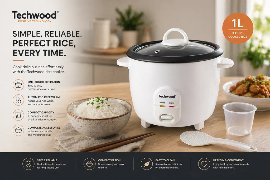 Techwood Rice Cooker (1L) Krystal Distribution