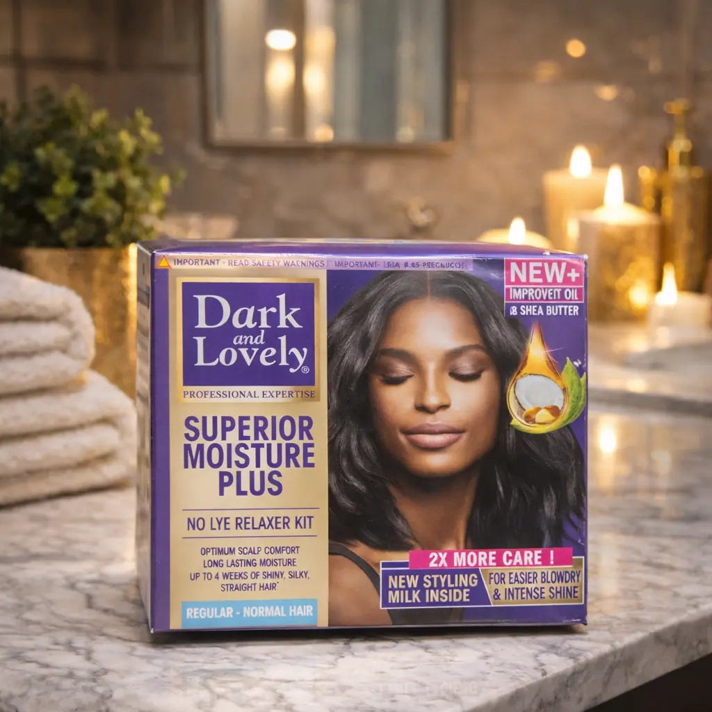Dark and Lovely – Superior Moisture Plus No-Lye Relaxer Kit (Regular / Normal Hair) Krystal Distribution