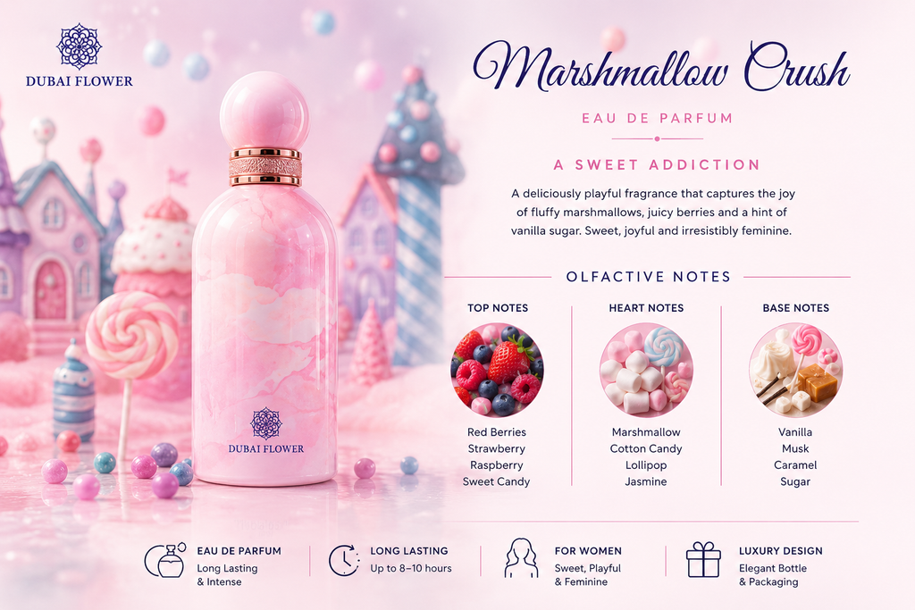 Dubai Flowers Marshmallow Crush 100ml Hallstarz Diffusion