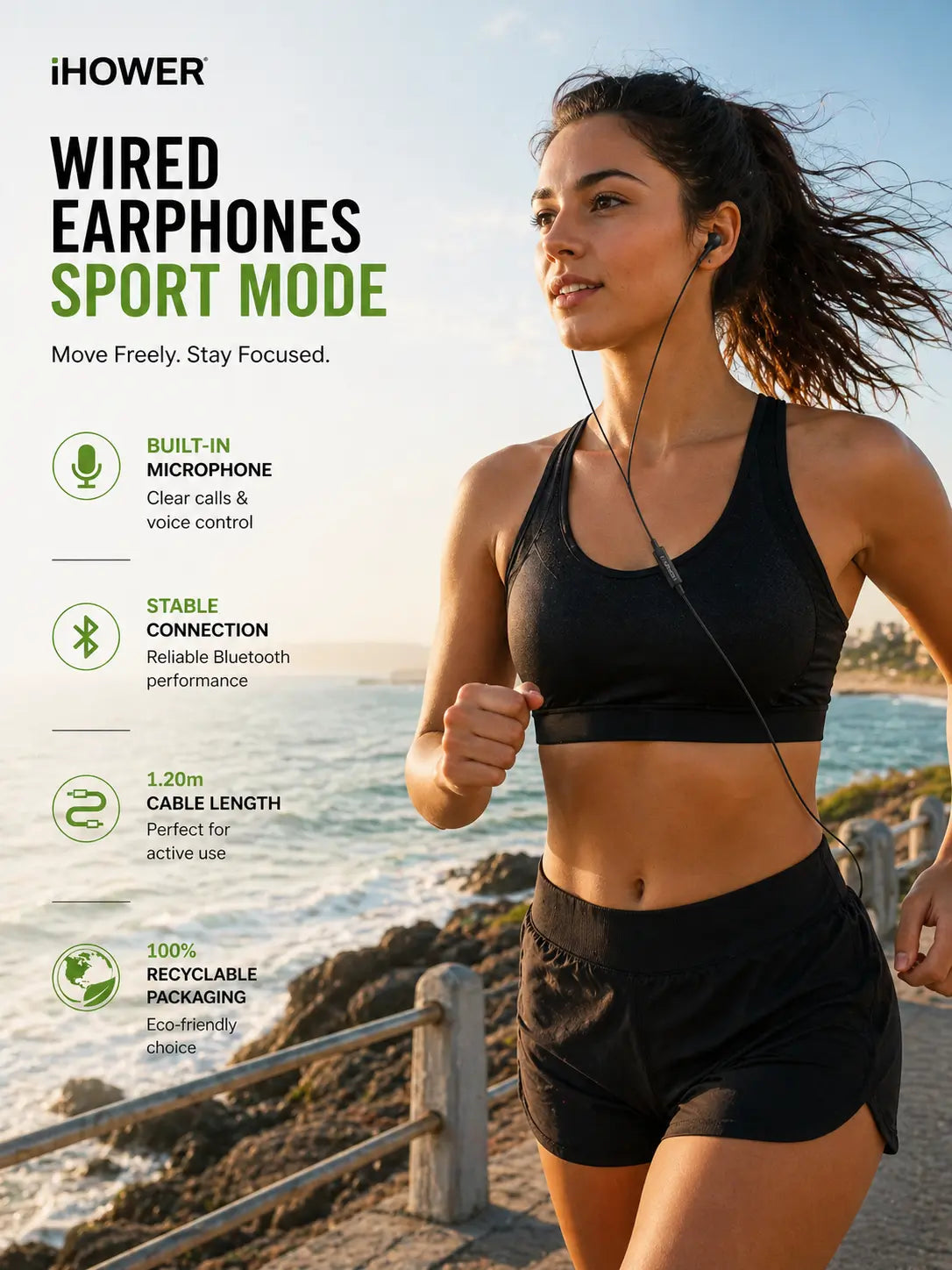 iHower Lightning Earphones Black Krystal Distribution