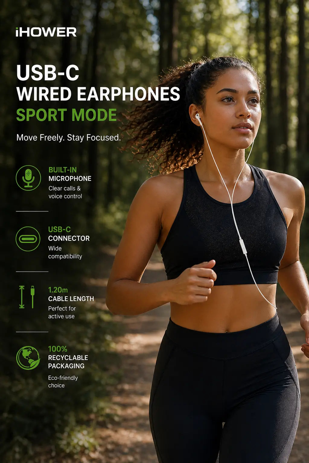 iHower Type-C Lightning Earphones White Krystal Distribution
