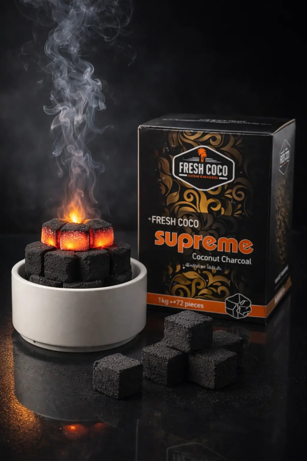 Fresh Coco Suprême Coconut Charcoal Krystal Distribution