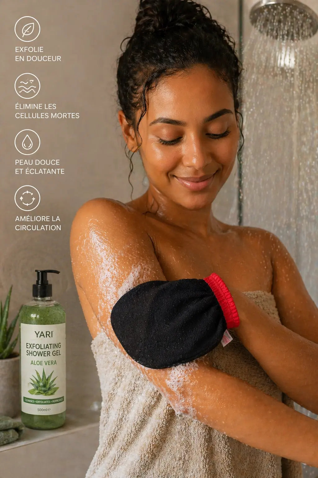 Kessa Hammam Exfoliating Glove Krystal Distribution