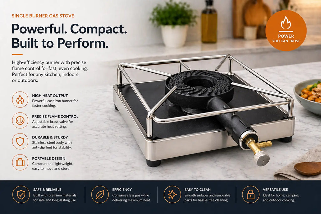 Foker Single Gas Burner Stove Krystal Distribution