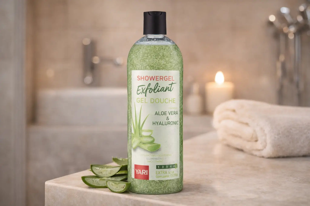 Yari Aloe Vera & Hyaluronic Acid Exfoliating Shower Gel 1L Krystal Distribution