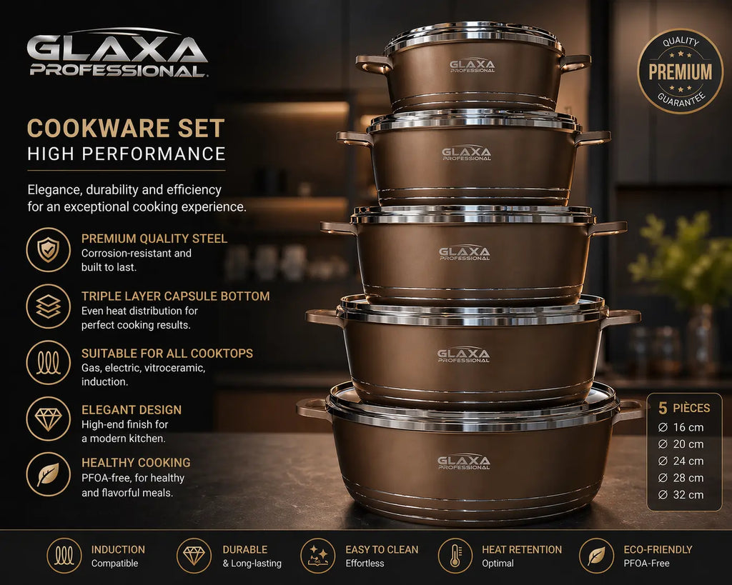 Glaxa Professionnel Bronze Cookware Sets Hallstarz Diffusion