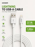 iHower Lightning to USB-A Cable (1m, 2.1A Fast Charge) Krystal Distribution