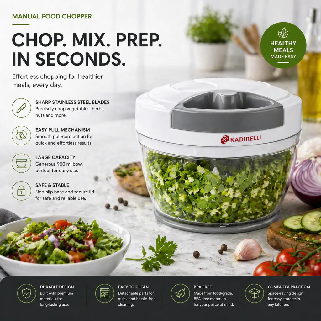 Kadirelli Manual Food Chopper Krystal Distribution