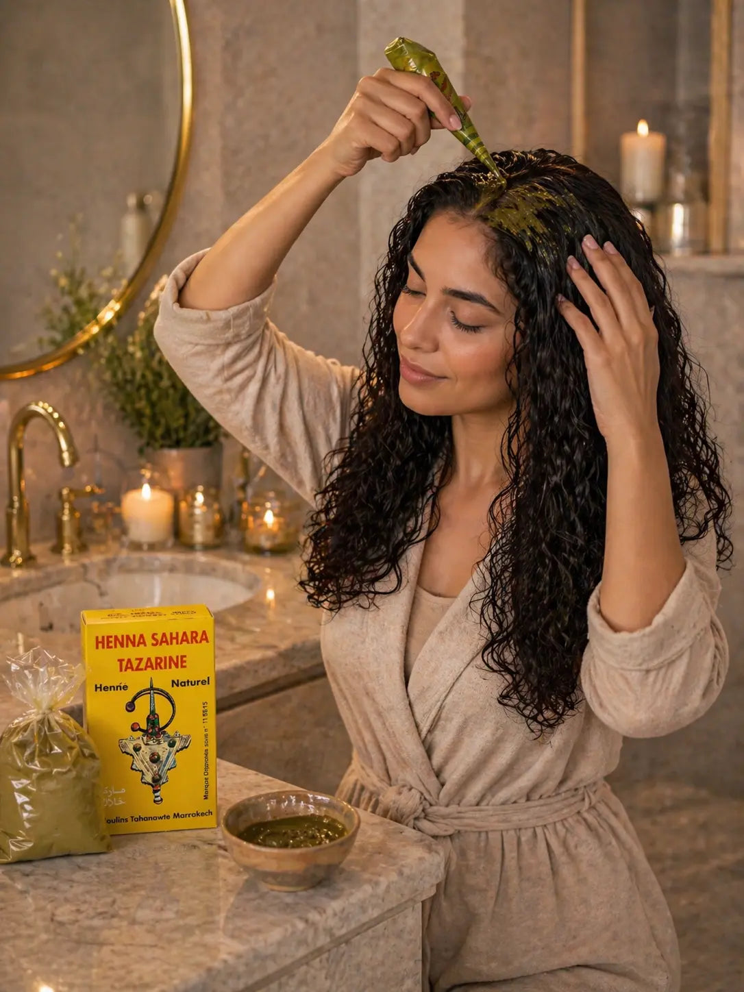 Henna Sahara Tazarine Powder Yellow 100g Krystal Distribution
