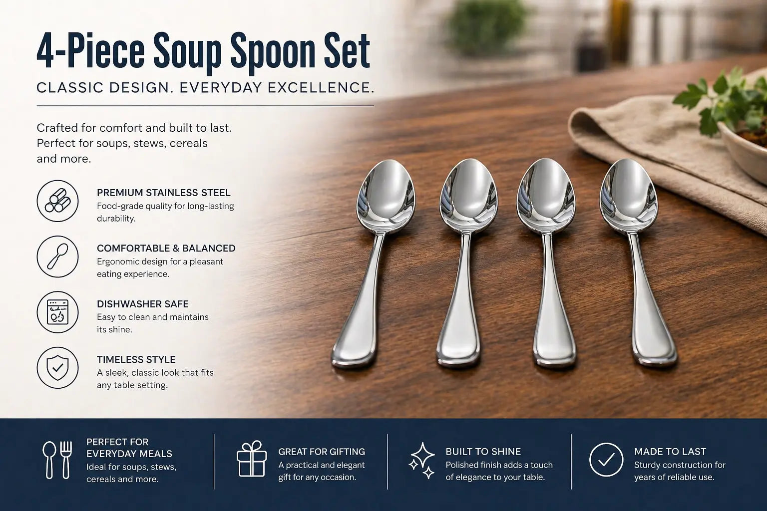 4 Dessert Spoons Krystal Distribution