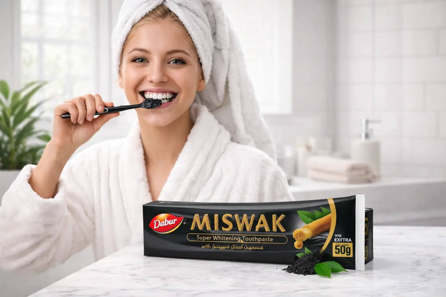 Pasta de dientes blanqueadora Dabur Miswak