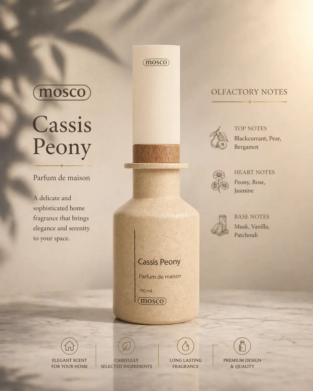 Mosco Splash Cassis Peony 150ml Krystal Distribution