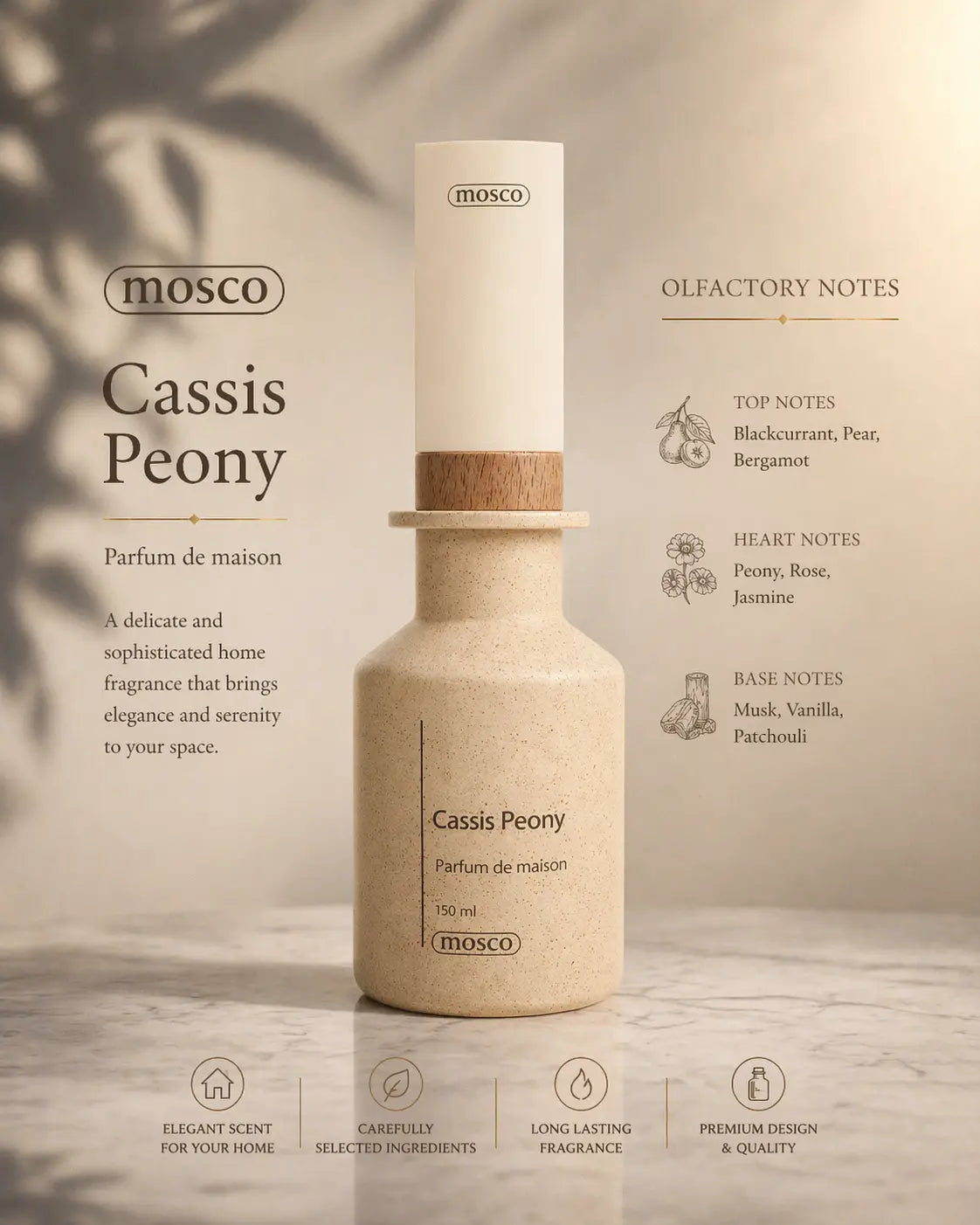 Mosco Splash Cassis Peony 150ml Krystal Distribution