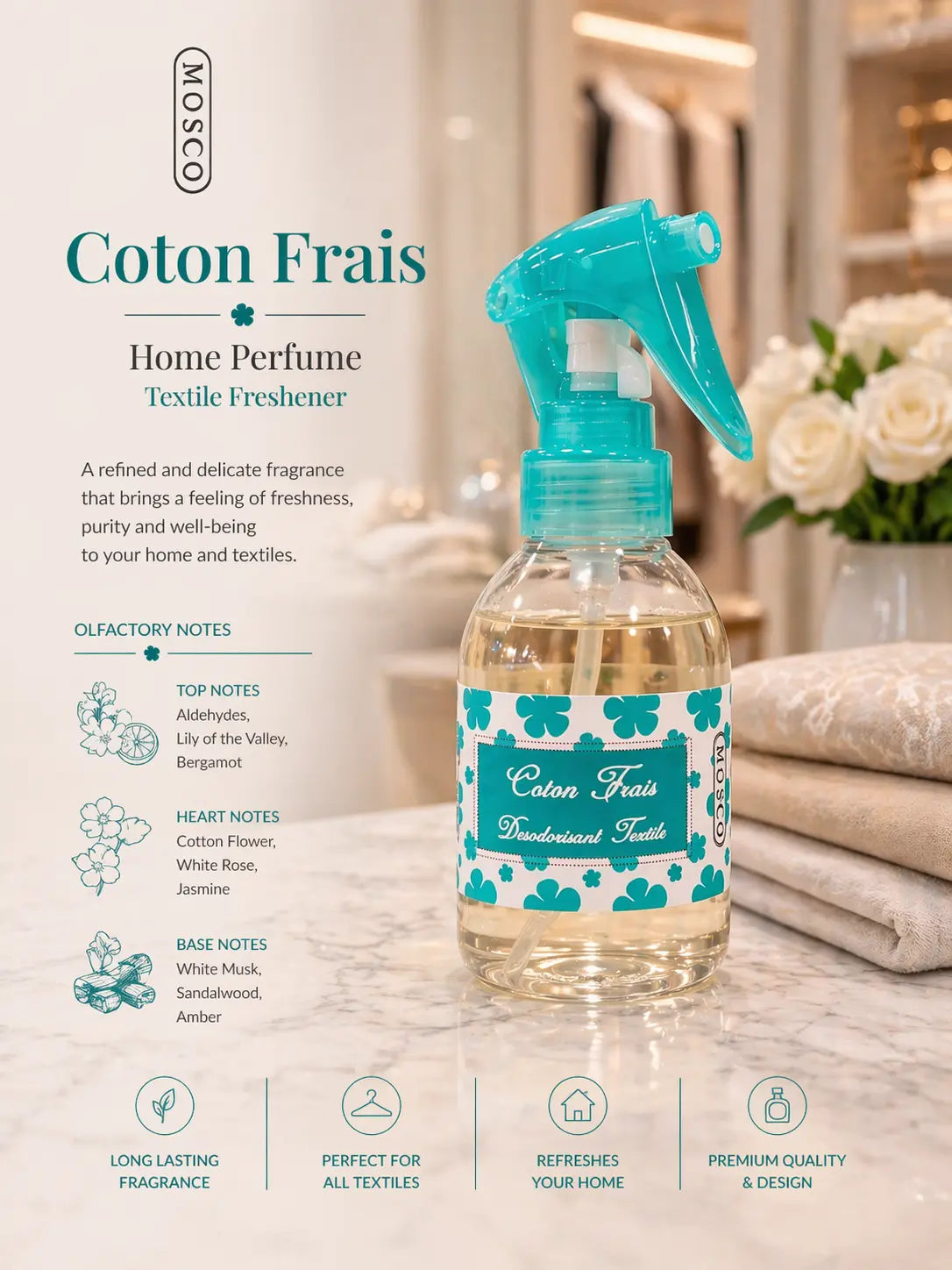 Mosco Textile Fresh Cotton 250ml Krystal Distribution