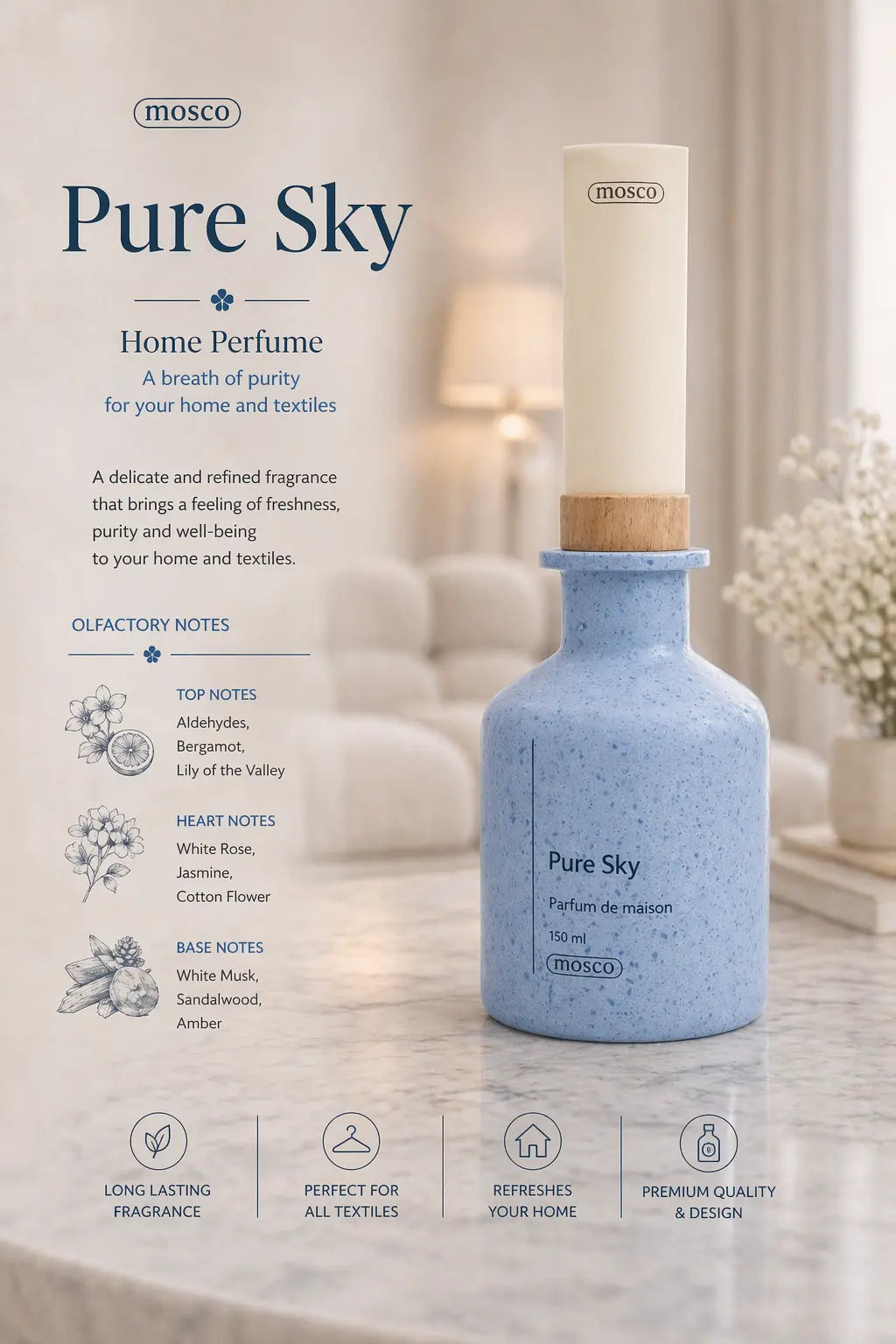 Mosco Splash Pure Sky 150ml Krystal Distribution