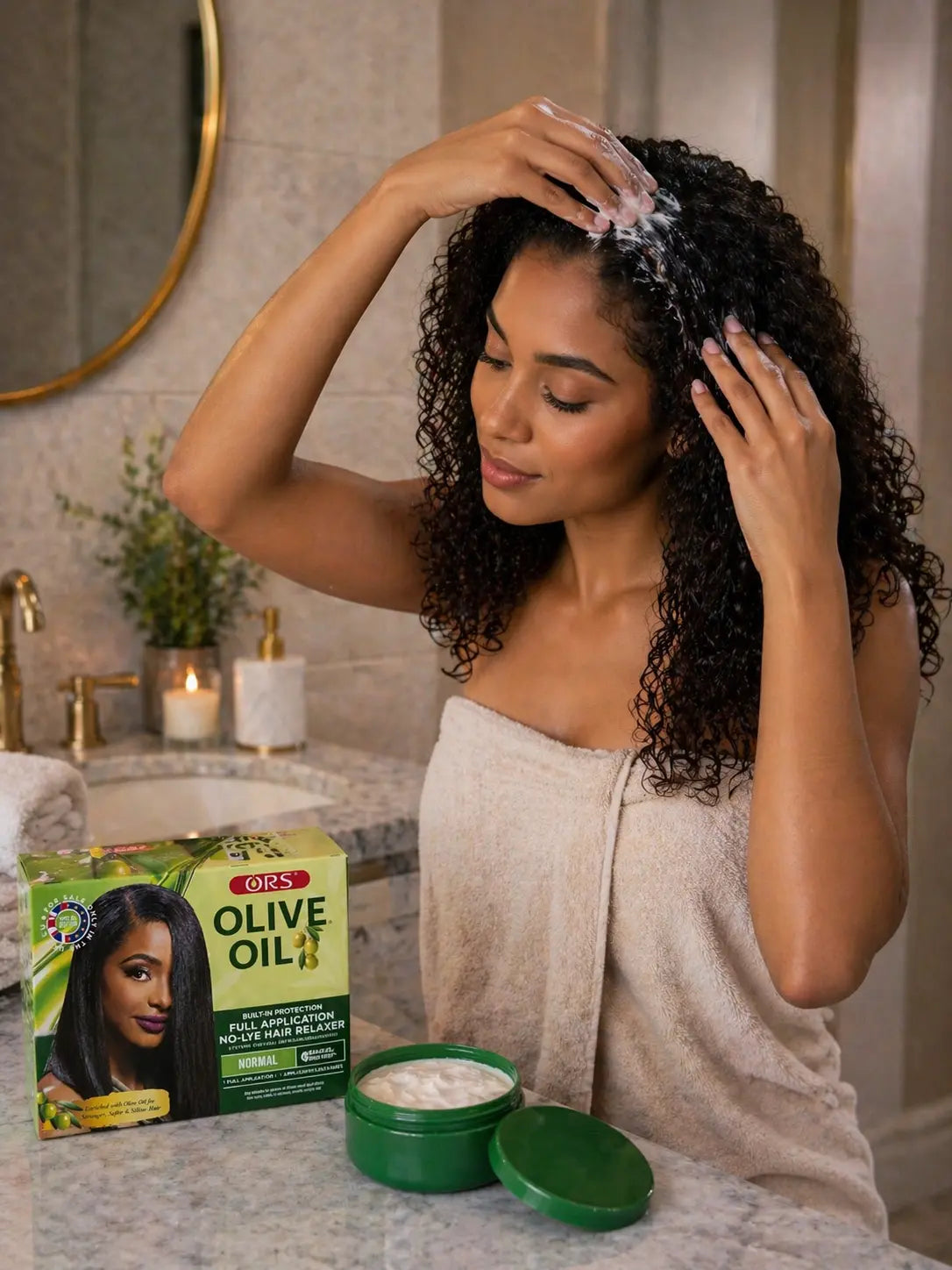 Organic Root Stimulator Olive Oil No-Lye Hair Relaxer 200g Krystal Distribution