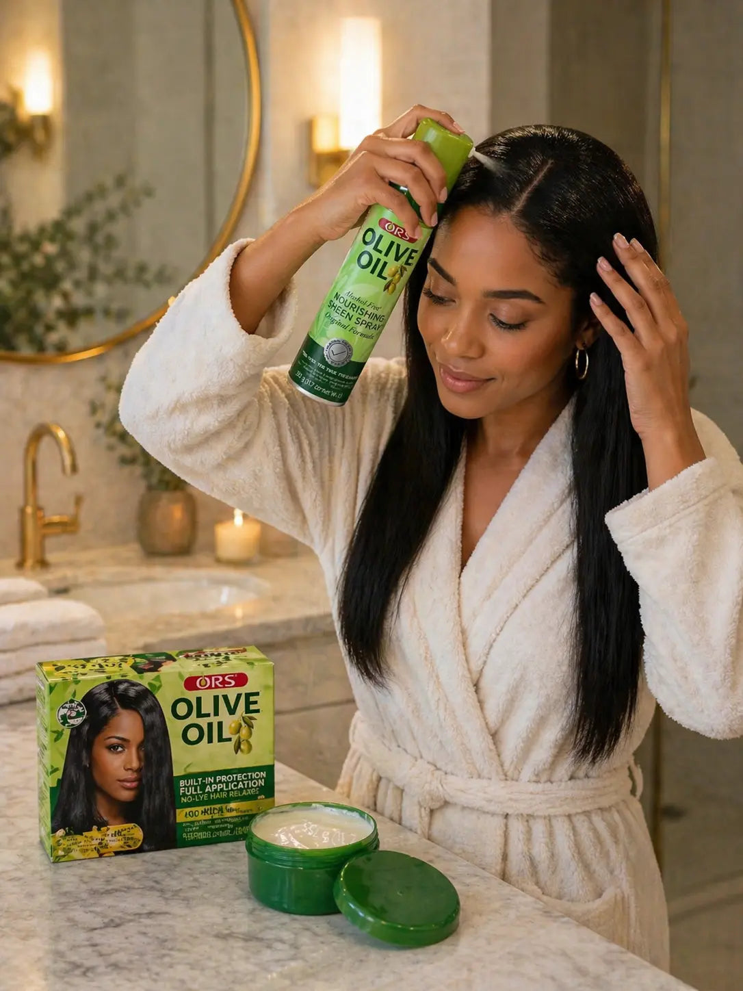Organic Root Stimulator Olive Oil Sheen Spray 332g Krystal Distribution