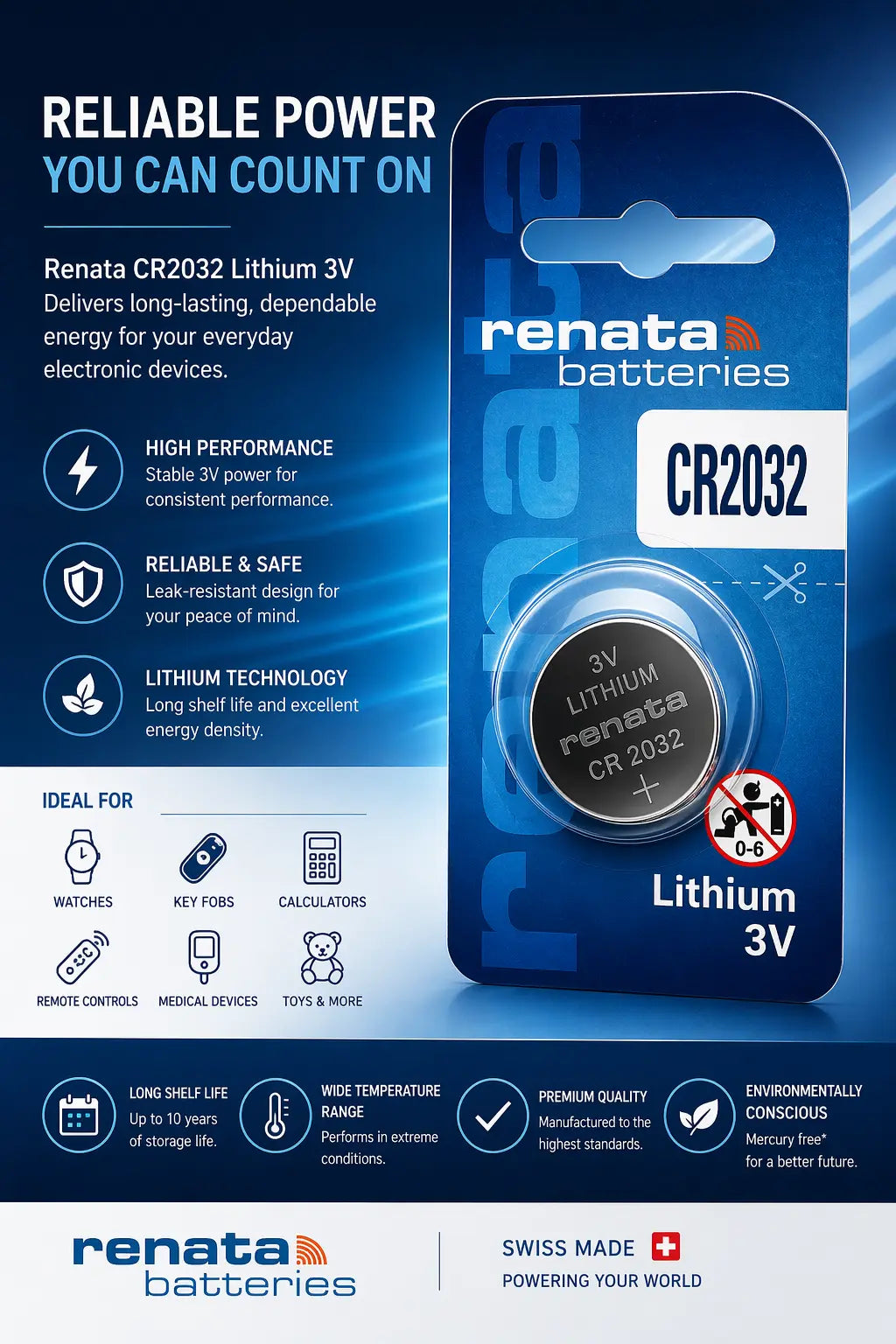 Batteries C2032 Krystal Distribution