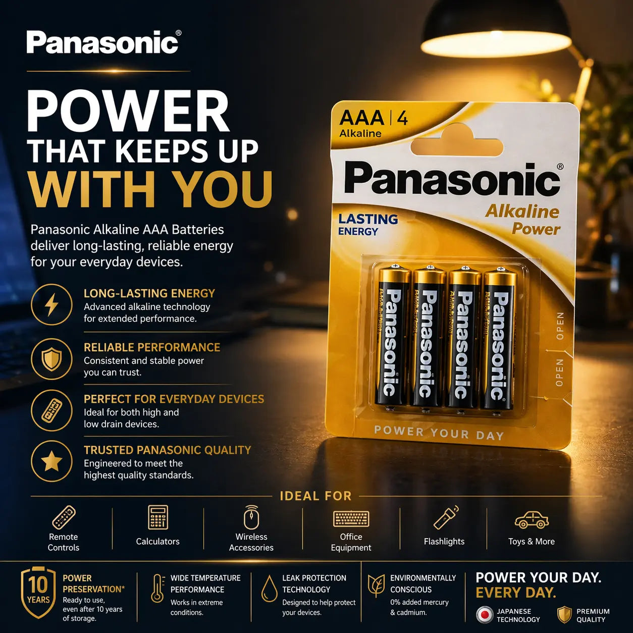 Panasonic Alkaline Powers AAA Krystal Distribution