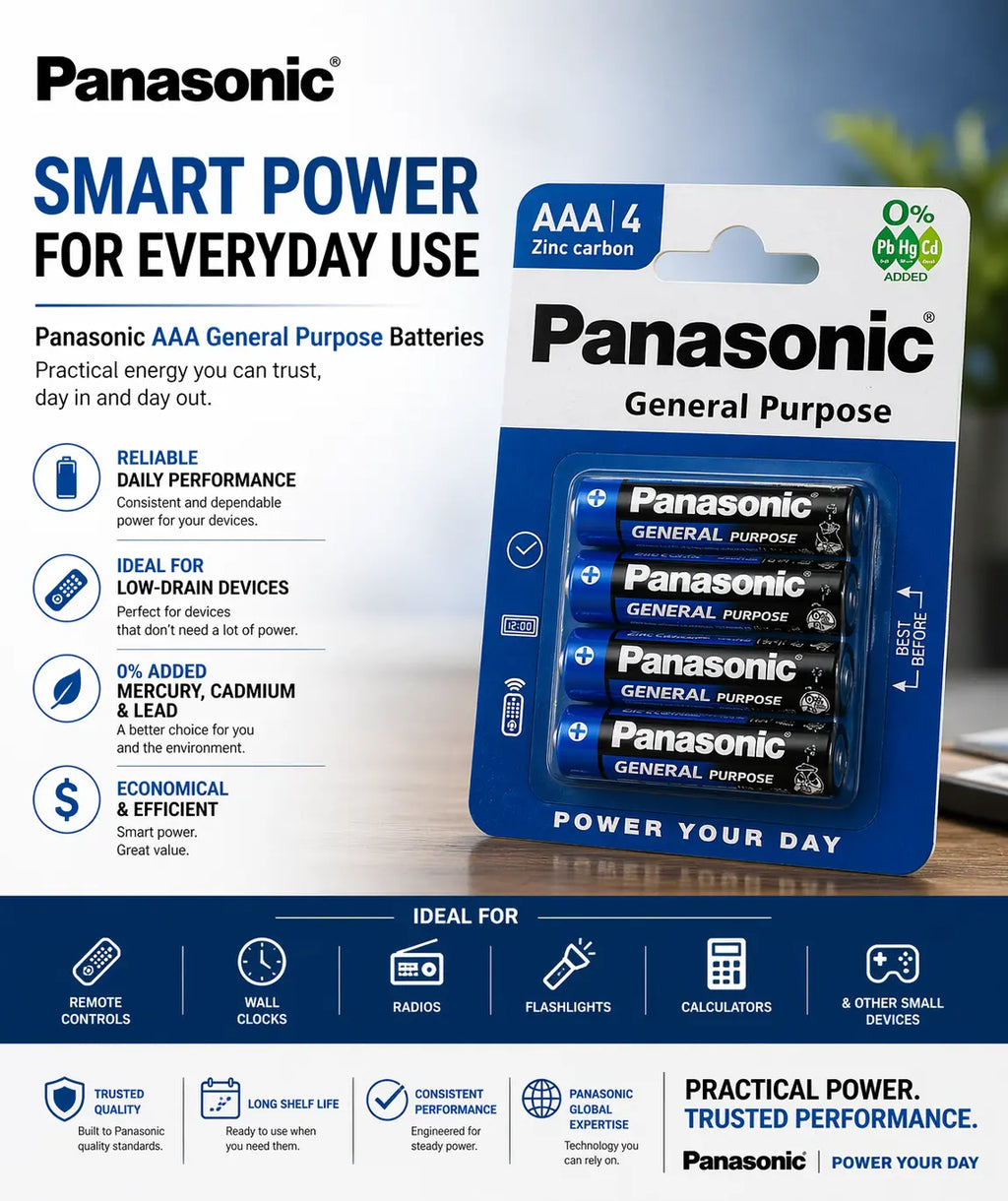 Panasonic General Purpose AAA Krystal Distribution