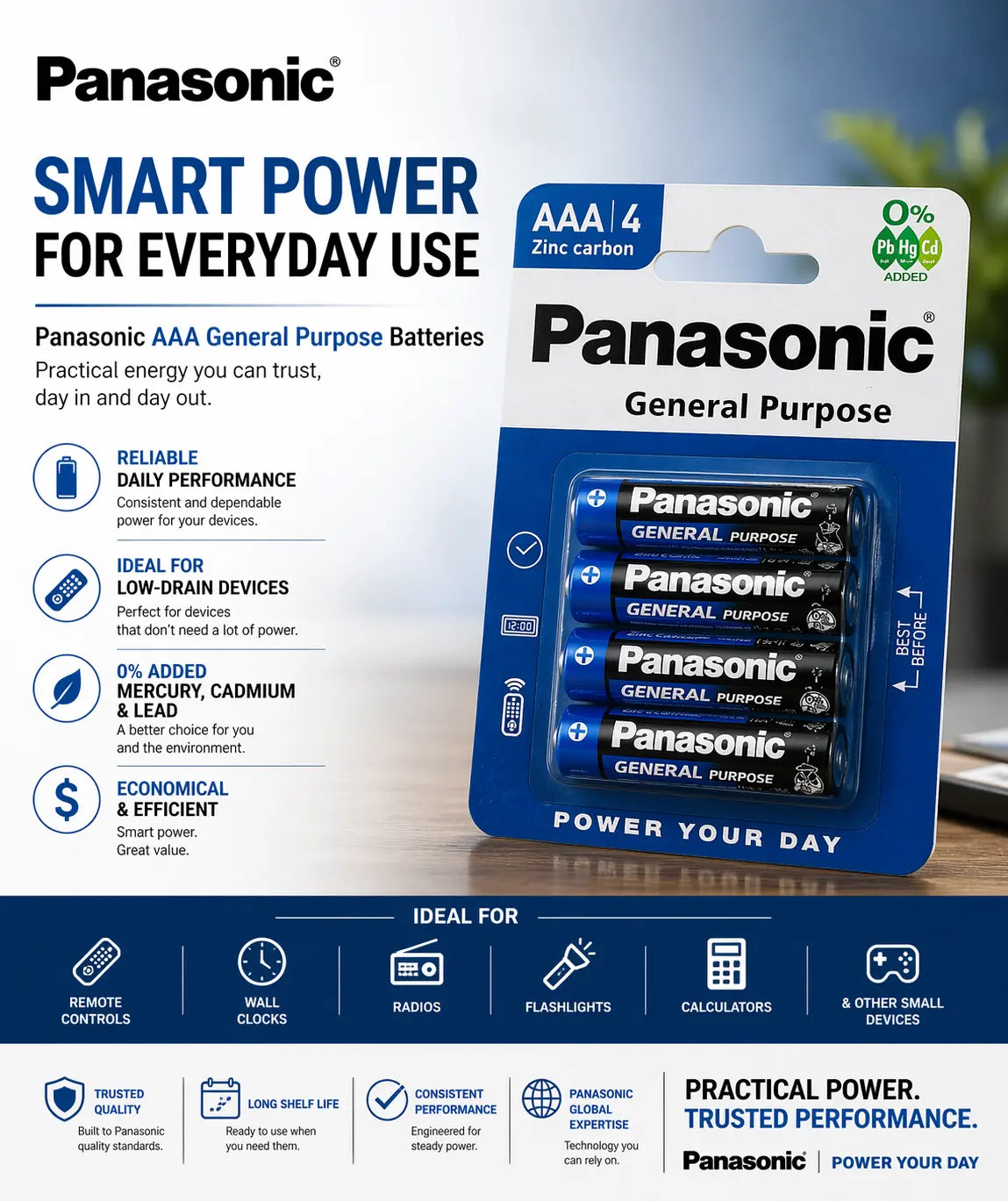 Panasonic General Purpose AAA Krystal Distribution