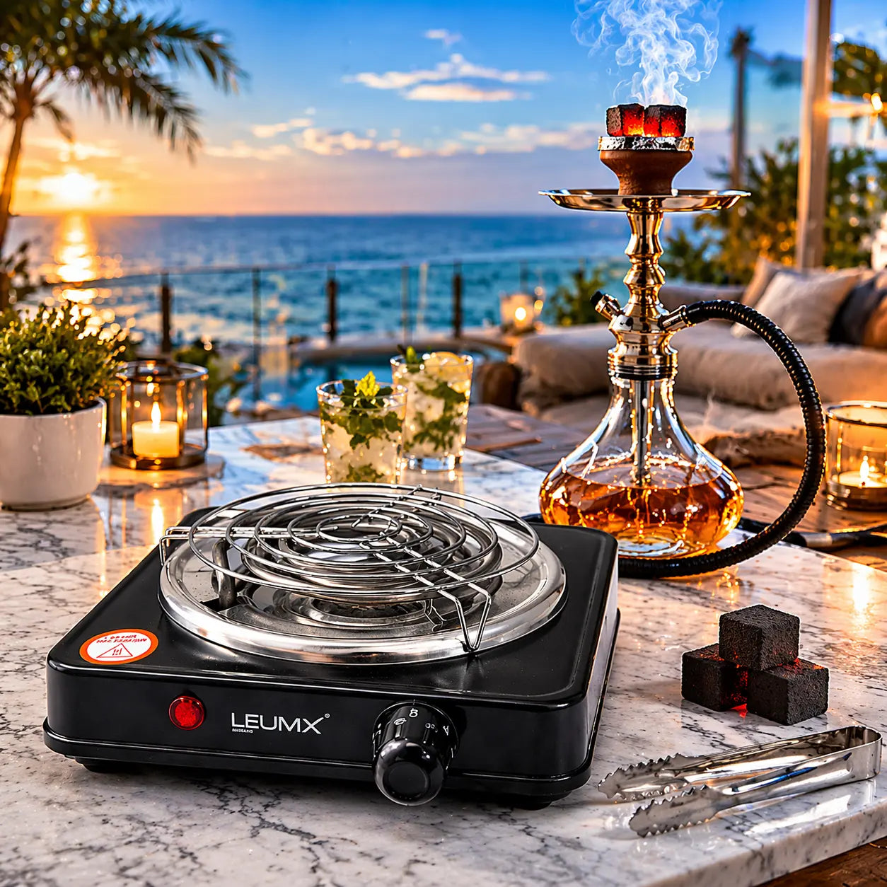 LEUMX Electric Charcoal Burner Krystal Distribution