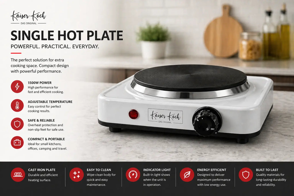 Kaiser Koch Electric Hot Plate 1500w Krystal Distribution
