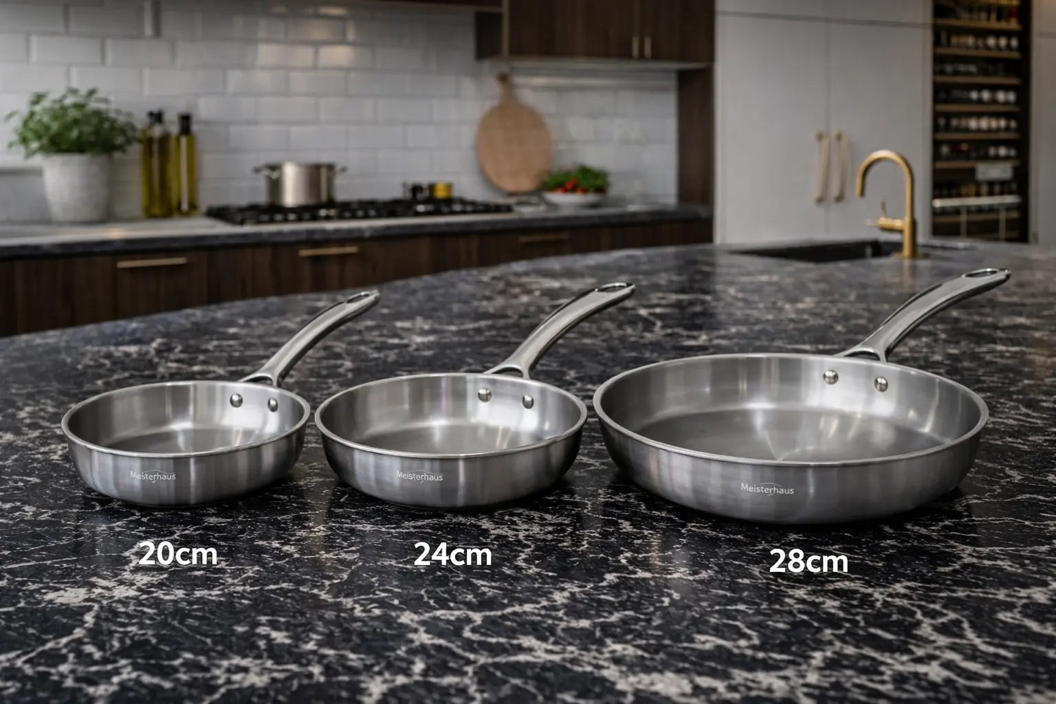 Meisterhaus Set 3 Frying Pans Krystal Distribution