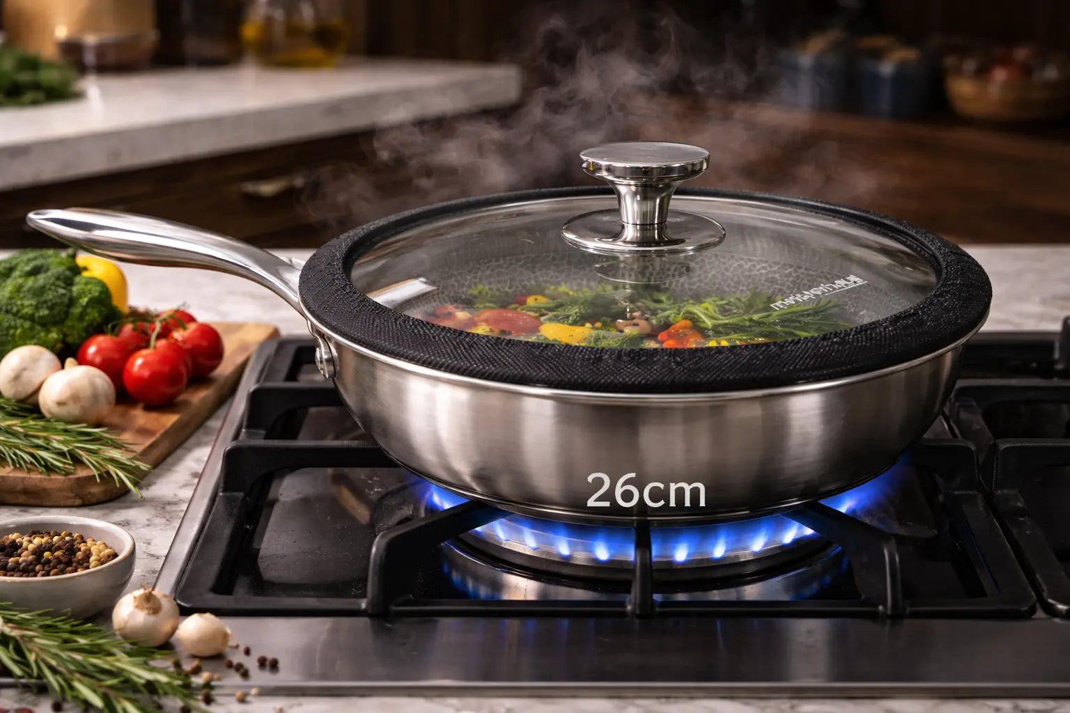 Meisterhaus Pan with lid 26cm Hallstarz Diffusion