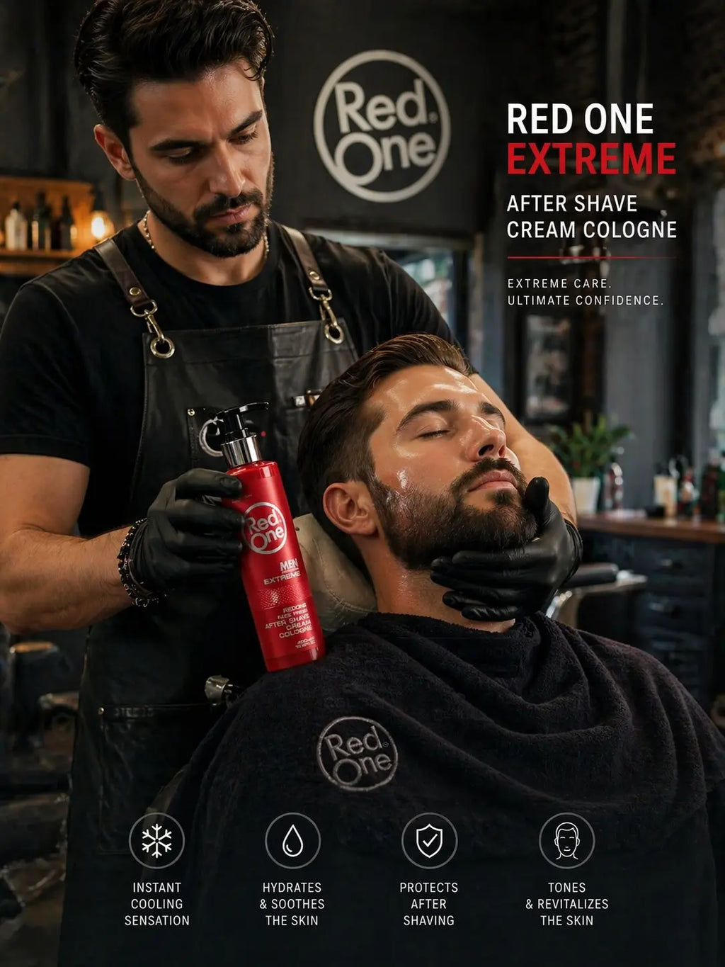 Red One Extreme After Shave Cream Cologne 400ml Krystal Distribution