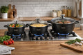 Kaiser Koch Set of 3 Stock Pots Black and White Krystal Distribution