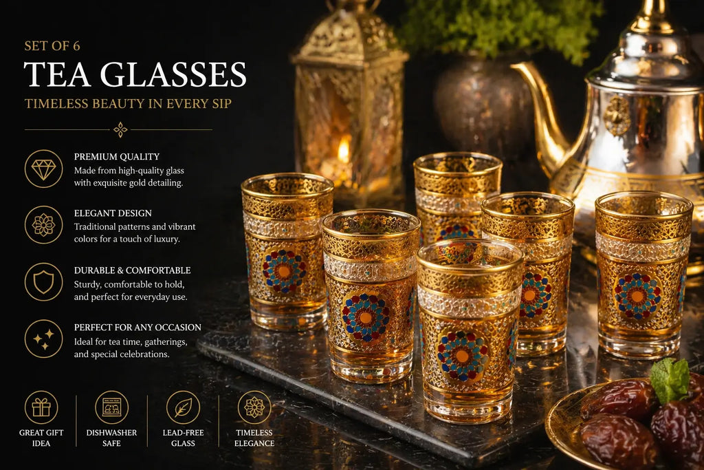 Moroccan Tea Glass Set Krystal Distribution