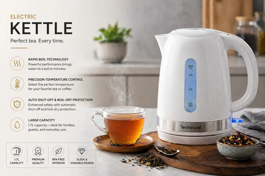 Techwood Electric Kettle 1.7L Krystal Distribution