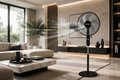 Techwood Modern Stand Fan Black Hallstarz Diffusion